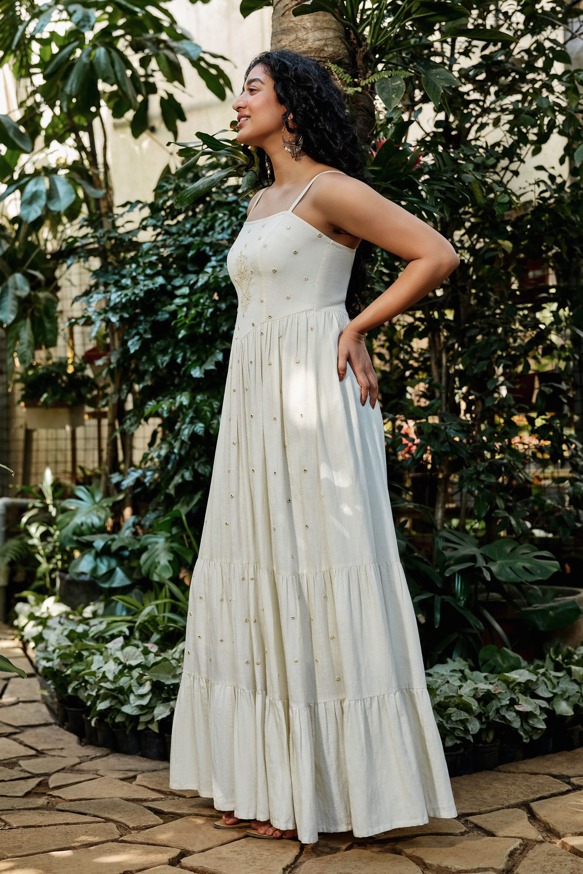 White Magnolia Maxi Dress, Off White, image 4